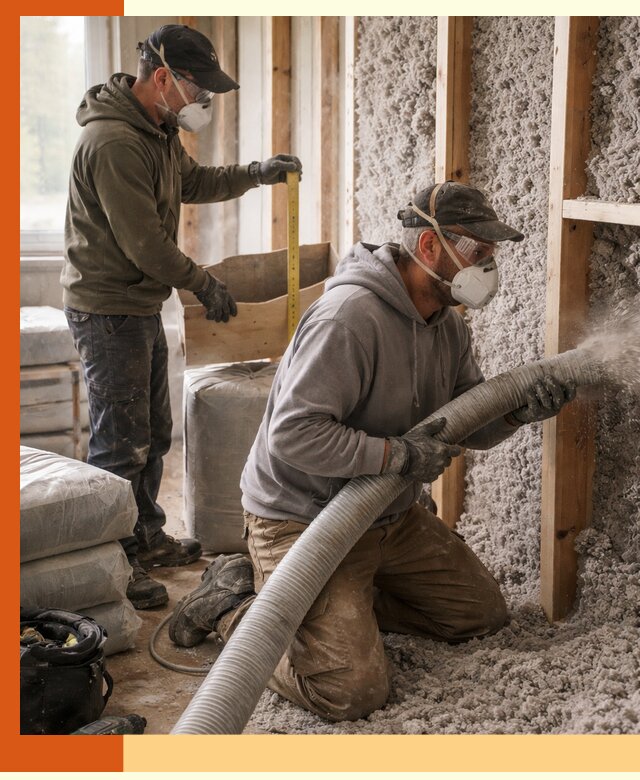 Утепление таунхауса эковатой в Ржеве для максимально теплых стен