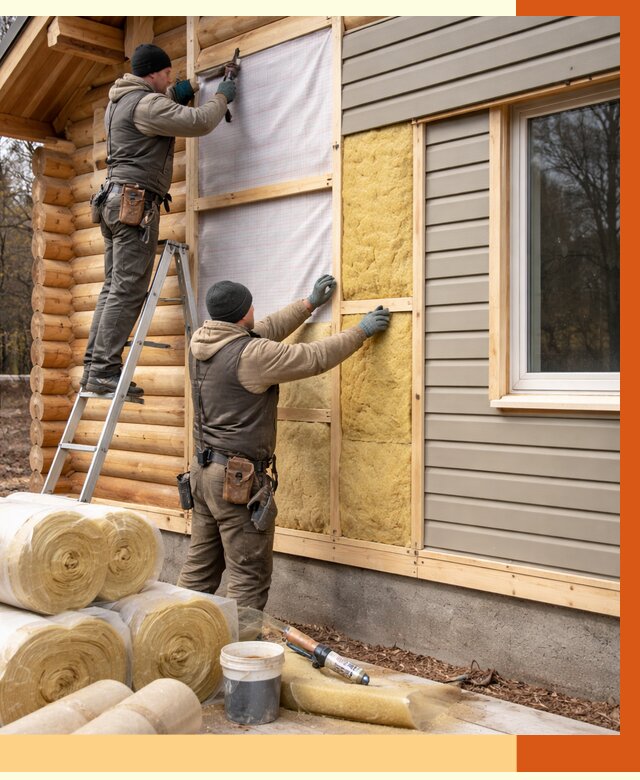 Утепление деревянного дома в Ржеве от 6373 руб./м2 — заказать работы | ТепломастерРжв