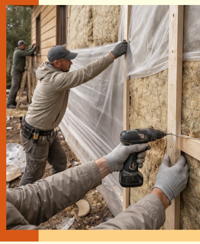 Утепление дома из бруса в Ржеве качественно и долговечно