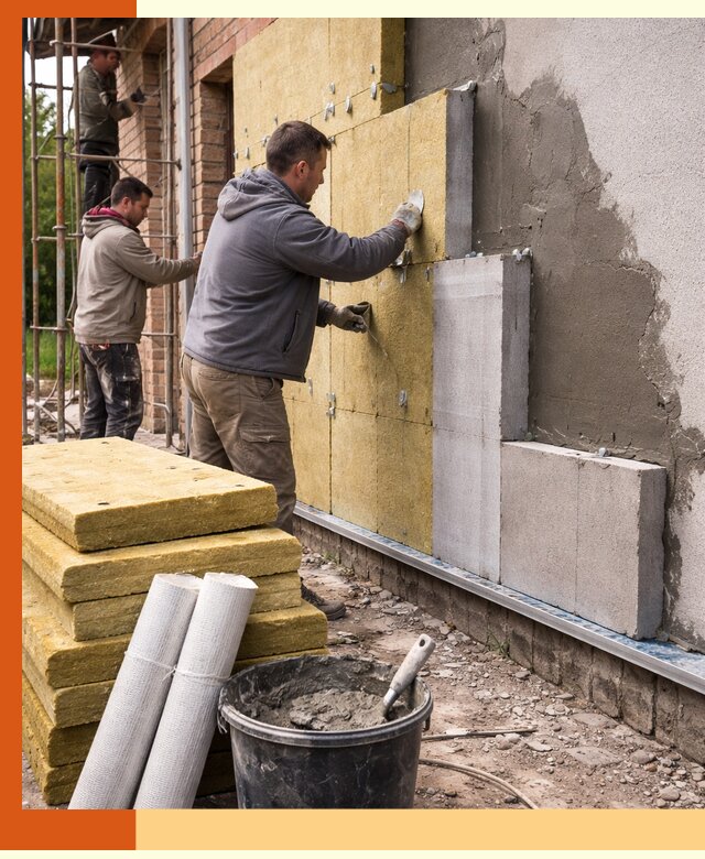 Утепление кирпичного дома под ключ в Ржеве