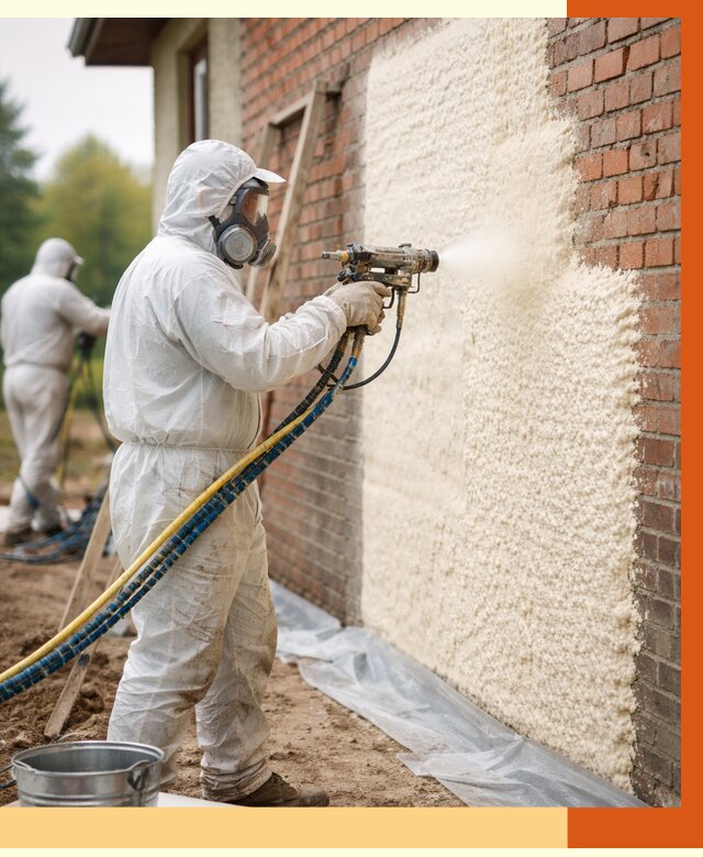 Утепление кирпичного дома ППУ в Ржеве под ключ от 6681 руб. | ТепломастерРжв