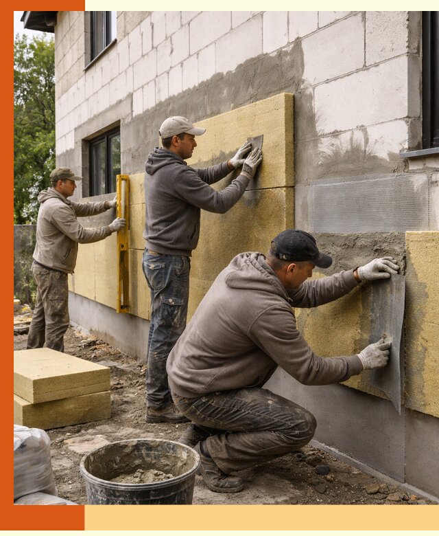 Утепление дома из газобетона в Ржеве качественно и долговечно