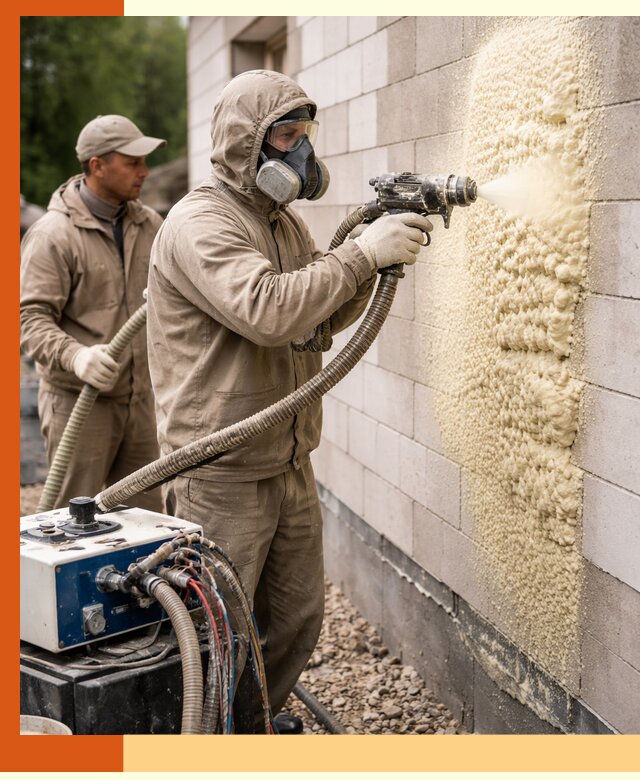 Утепление дома из газобетона ППУ в Ржеве — надежная теплоизоляция