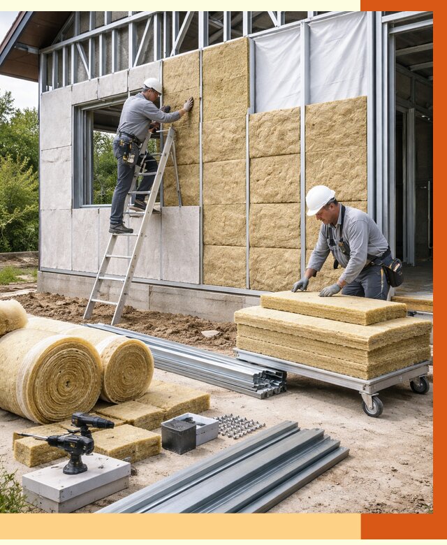 Утепление дома из ЛСТК в Ржеве от 5345 руб./м² — профессионально | ТепломастерРжв