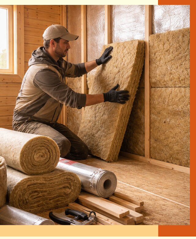 Утепление бани в Ржеве под ключ от 4626 руб./м2 — утеплить потолок, пол и стены | ТепломастерРжв