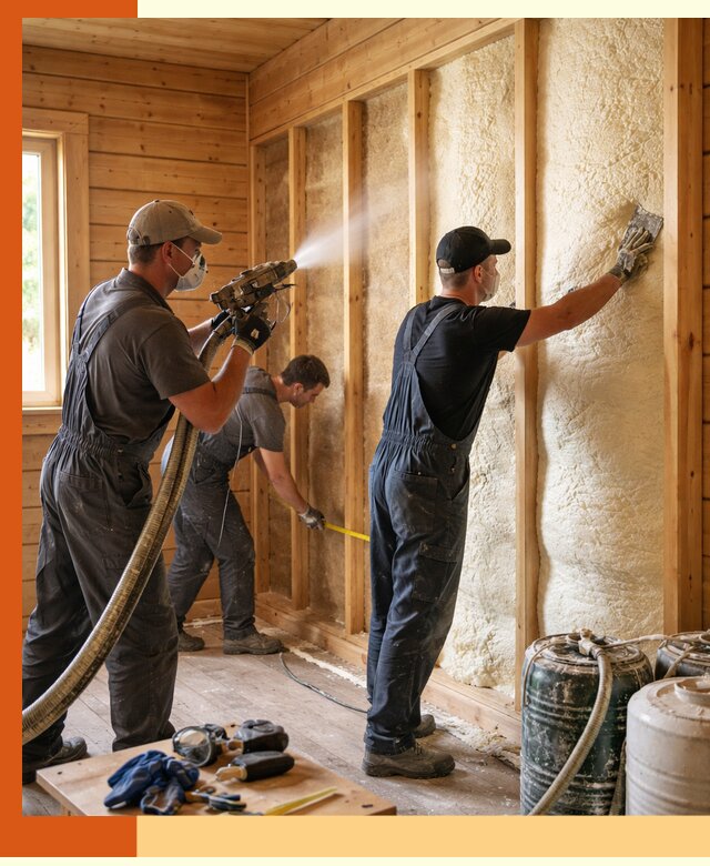 Утепление бани пенополиуретаном (ППУ) в Ржеве