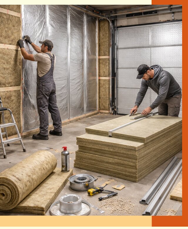 Утепление гаража в Ржеве от 4626 руб/м2 — комплексное утепление ворот и стен | ТепломастерРжв