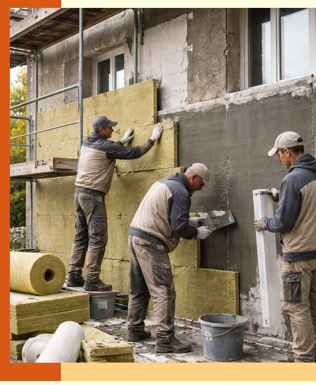 Утепление фасада зданий и домов в Ржеве
