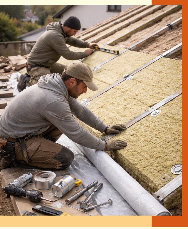 Утепление крыши снаружи в Ржеве под ключ от 1233 руб./м2 | ТепломастерРжв