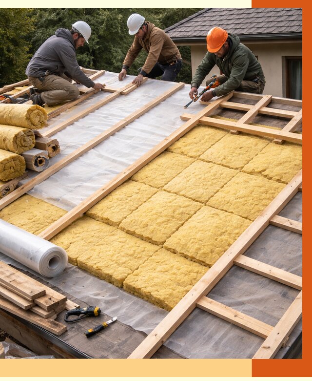 Утепление скатной крыши в Ржеве от 1285 руб./м2 под ключ | ТепломастерРжв