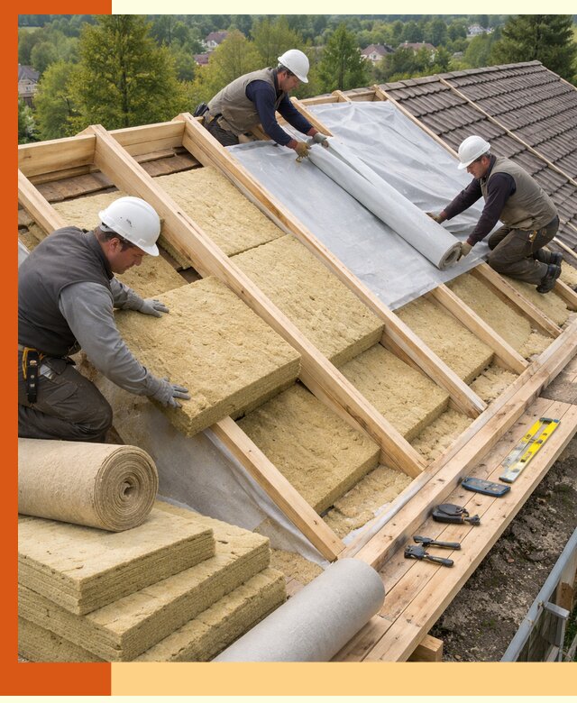 Утепление скатной крыши в Ржеве качественно и надёжно