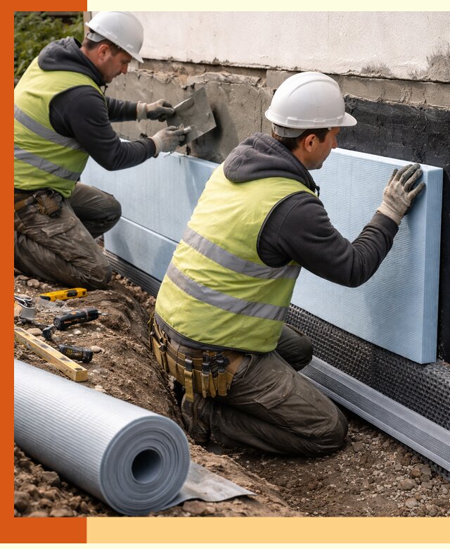 Утепление фундамента снаружи в Ржеве — профессиональная теплоизоляция