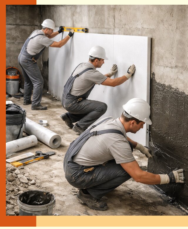 Утепление фундамента изнутри профессионально в Ржеве