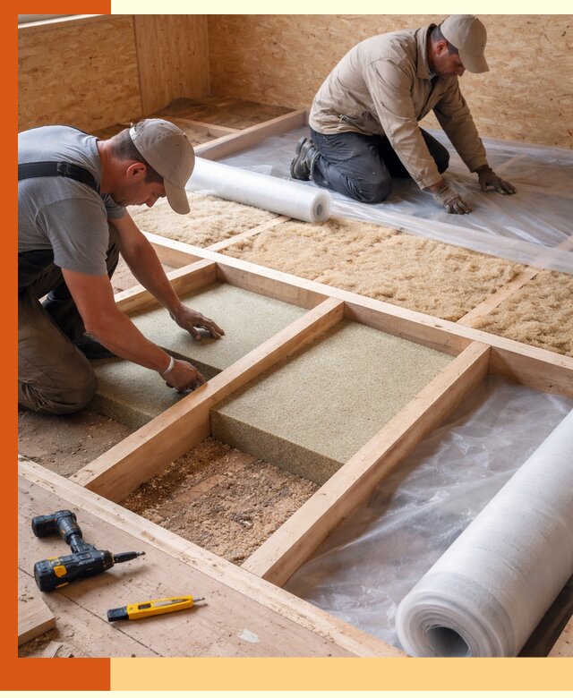 Профессиональное утепление деревянного пола в Ржеве