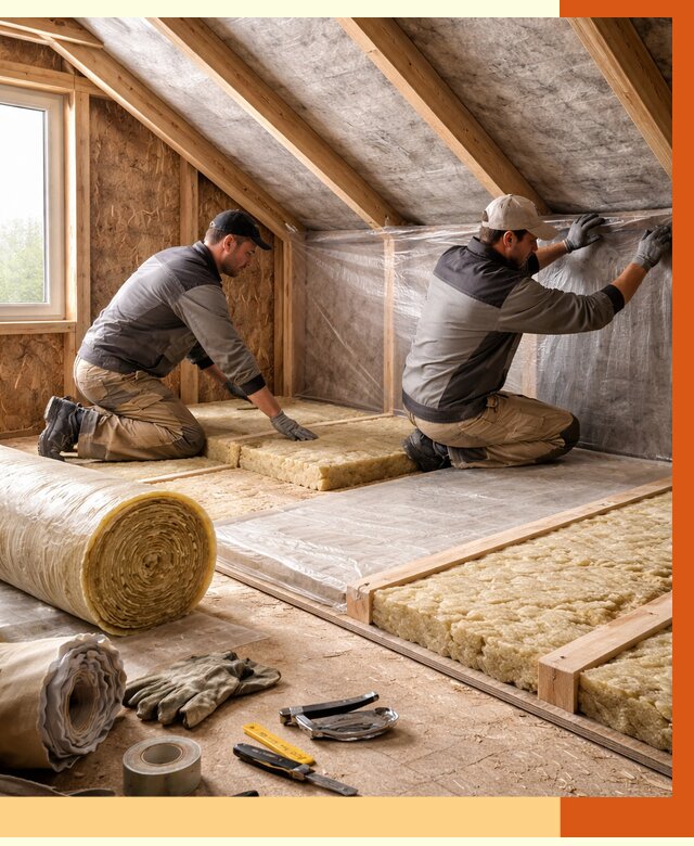 Утепление чердака в Ржеве от 7709 руб/м² — теплоизоляция и комплексное утепление под ключ | ТепломастерРжв