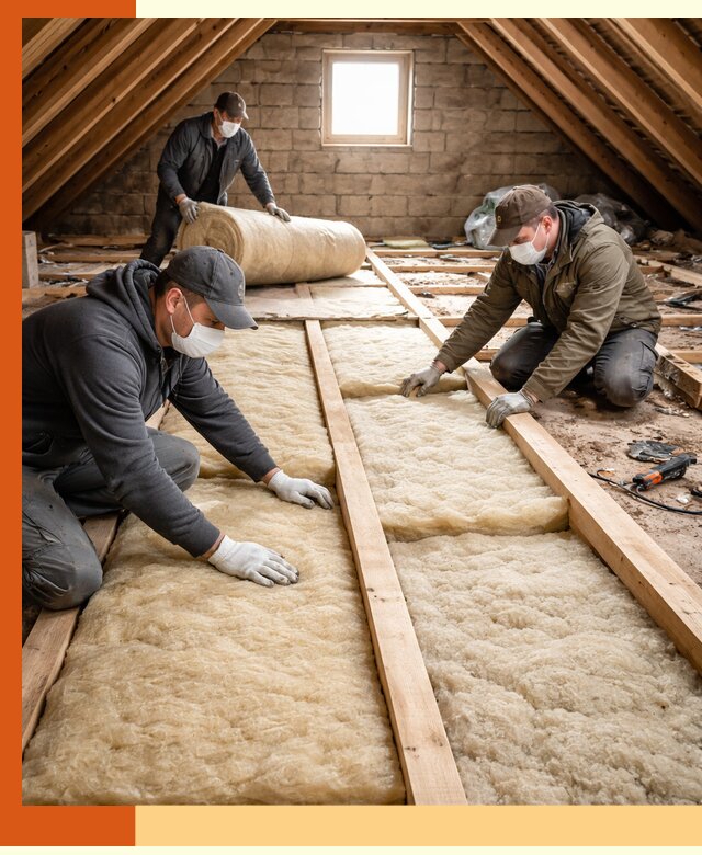 Утепление чердака в Ржеве — профессиональная теплоизоляция кровли
