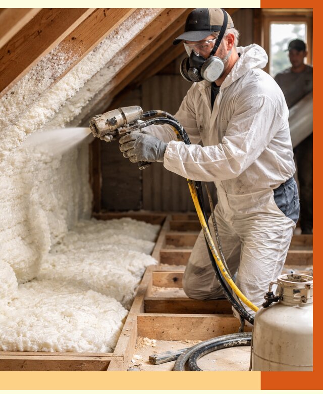 Утепление чердака ППУ в Ржеве от 8860 руб./м2 — услуга под ключ | ТепломастерРжв