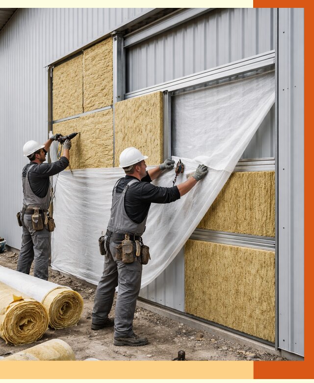 Утепление металлического склада в Ржеве от 4626 руб/м2 — комплексное утепление под ключ | ТепломастерРжв