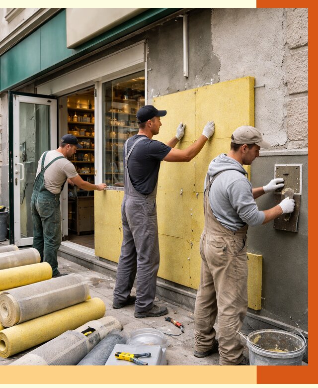 Утепление магазина в Ржеве от 4626 руб/м2 — цена, стены и снаружи | ТепломастерРжв