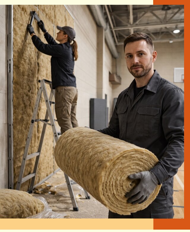 Утепление спортзала в Ржеве от 7709 руб/м2 — комплексное утепление под ключ | ТепломастерРжв