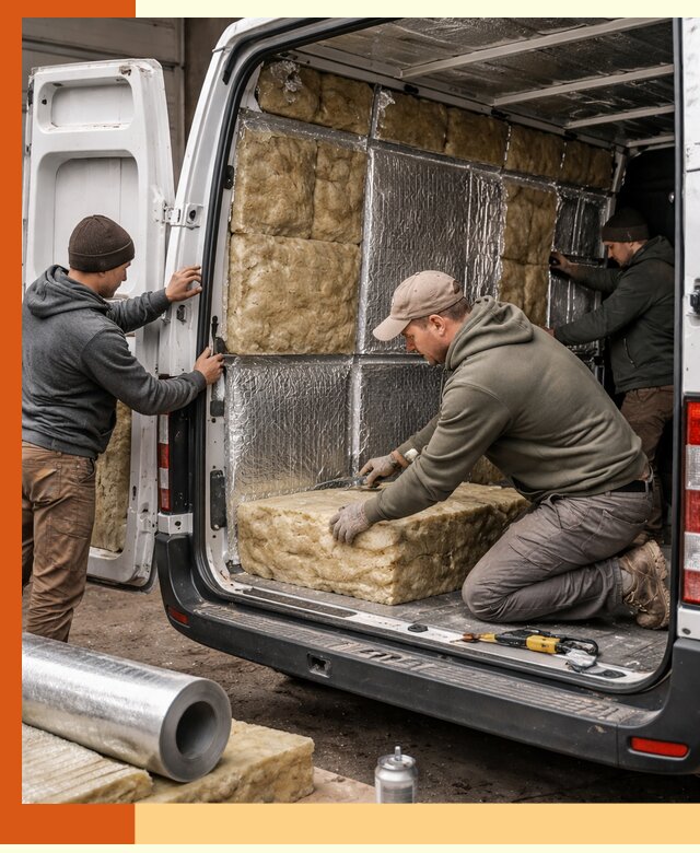 Утепление фургона в Ржеве: профессиональная теплоизоляция и шумоизоляция