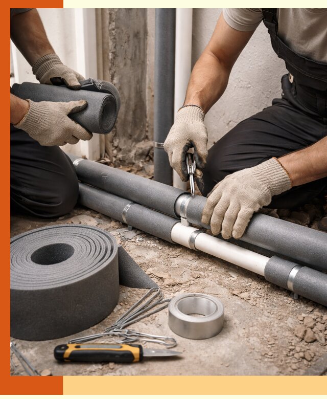 Утепление труб водоснабжения в Ржеве — монтаж и защита сети