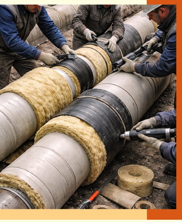 Утепление трубопровода в Ржеве под ключ от 1902 руб. — надежно и выгодно | ТепломастерРжв