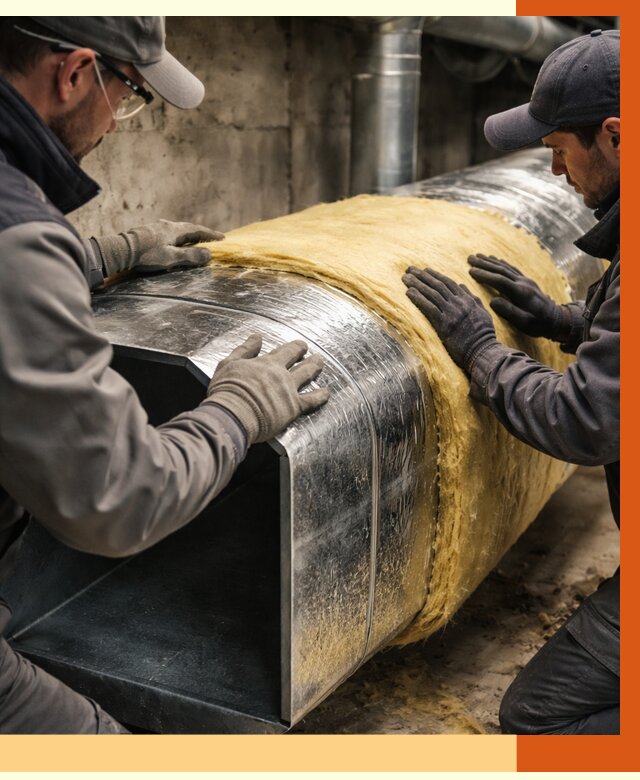 Утепление воздуховодов в Ржеве от 4317 руб. — теплоизоляция вентиляции | ТепломастерРжв