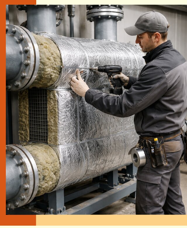 Утепление теплообменника в Ржеве — профессиональная теплоизоляция оборудования