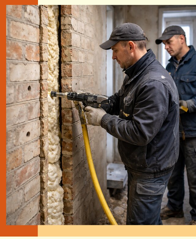 Межстеновое утепление пенополиуретаном в Ржеве