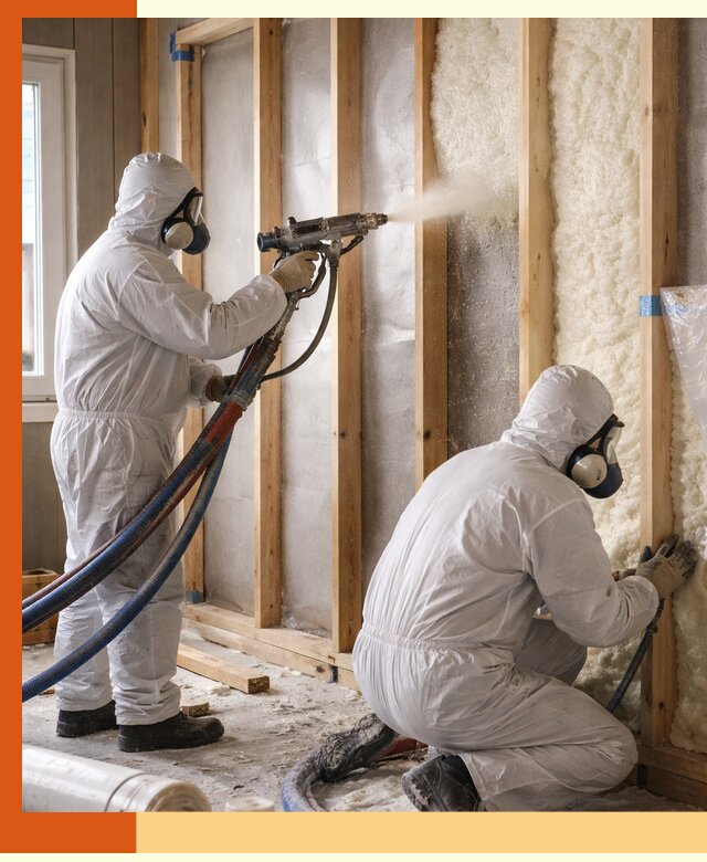 Утепление каркасной стены ППУ в Ржеве для домов и коттеджей