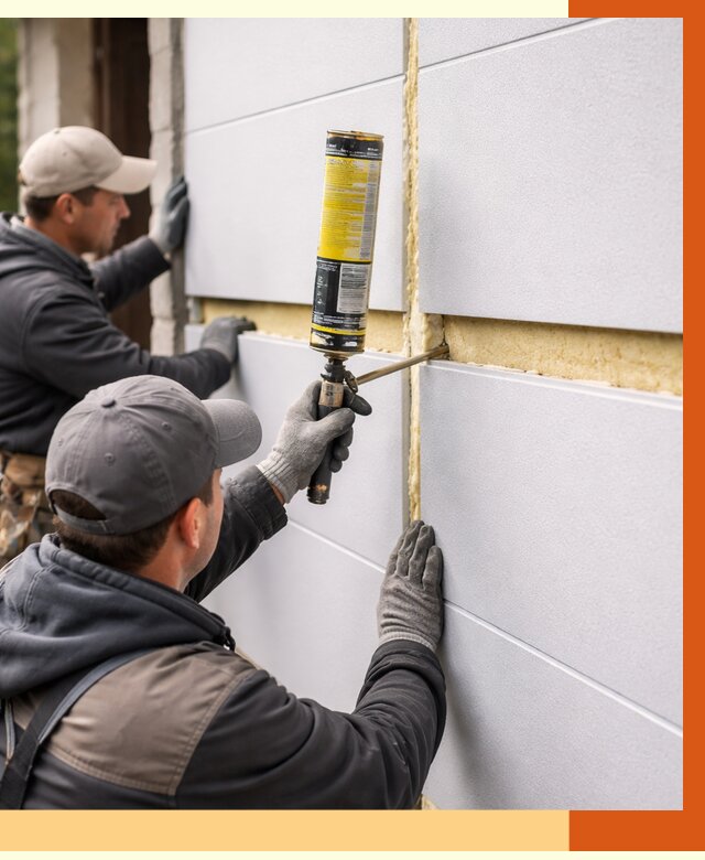 Утепление сэндвич панелей ППУ в Ржеве от 4317 руб. за м2 | ТепломастерРжв