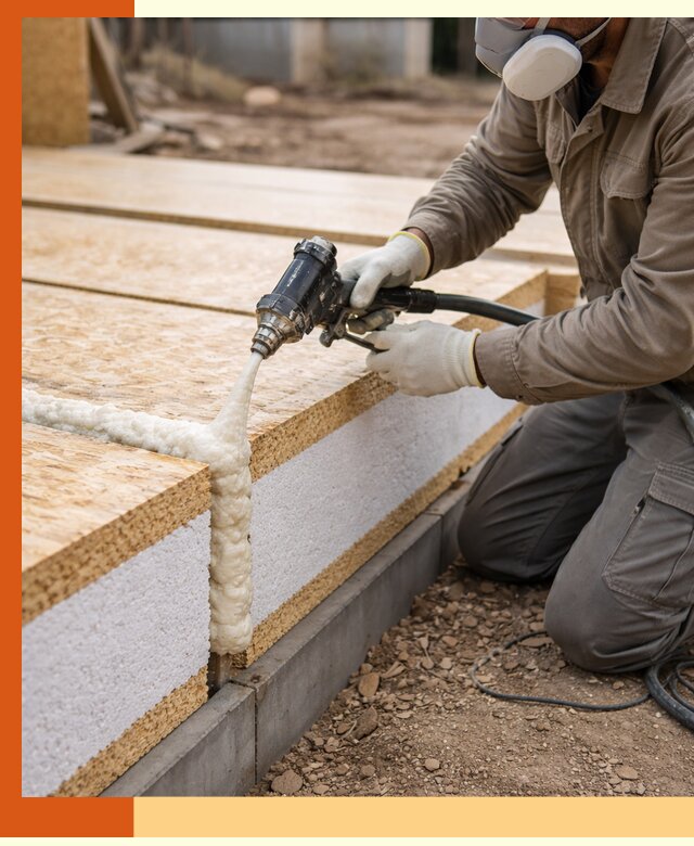 Утепление СИП-панелей пенополиуретаном (ППУ) в Ржеве