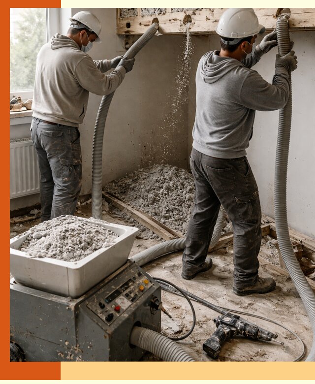 Заполнение пустот перекрытий пеной и наполнителями в Ржеве