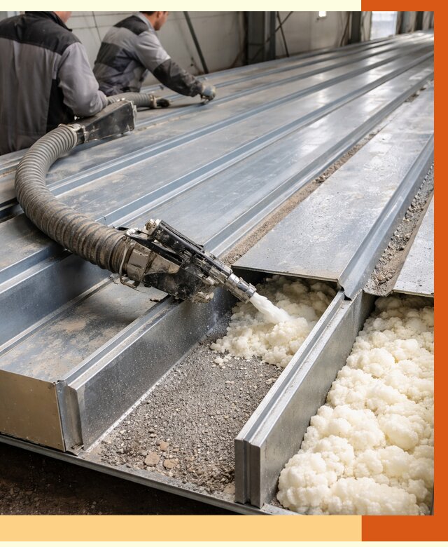 Заполнение пустот кровельных панелей в Ржеве от 7401 руб. под ключ | ТепломастерРжв