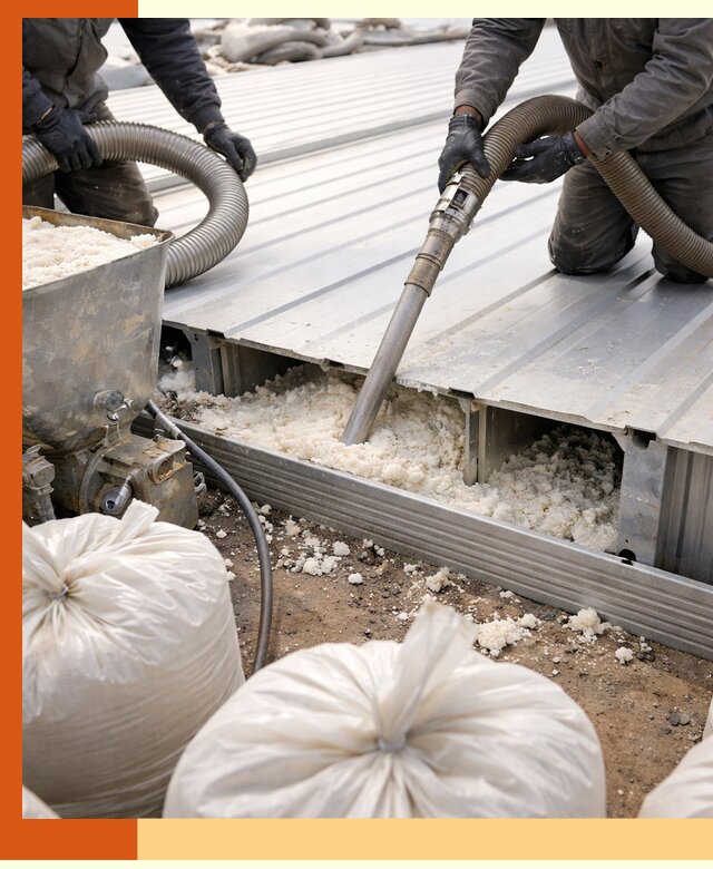 Заполнение пустот кровельных панелей пенными и мокрыми герметиками в Ржеве