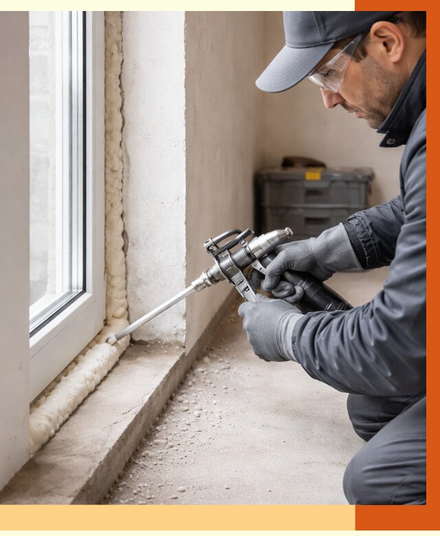 Герметизация стыков ППУ в Ржеве от 1696 руб. за м2 — утепление примыканий под ключ | ТепломастерРжв