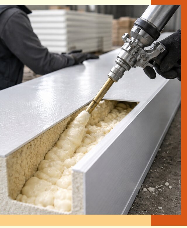 Заполнение пустот холодильных панелей в Ржеве от 7709 руб. | ТепломастерРжв