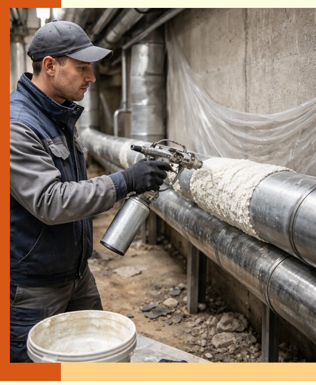 Утепление труб жидкой теплоизоляцией в Ржеве