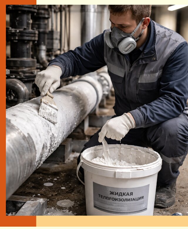 Утепление оборудования жидкой теплоизоляцией в Ржеве