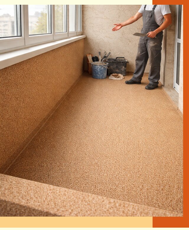 Утепление балкона жидкой пробкой в Ржеве от 3752 руб/м² под ключ | ТепломастерРжв