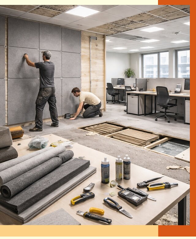 Профессиональная шумоизоляция офиса в Ржеве от 6938 руб. за м2 | ТепломастерРжв