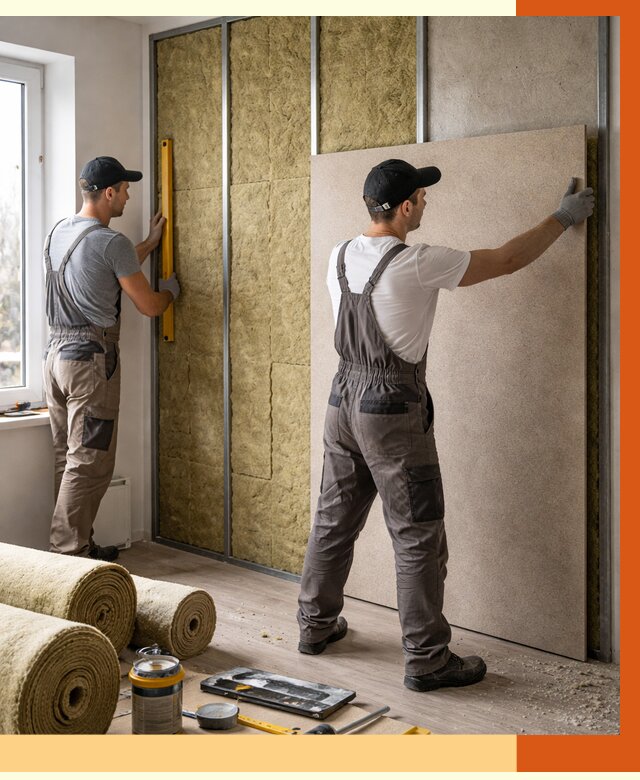 Шумоизоляция стен в Ржеве от 4626 руб/м2 — звукоизоляция стен под ключ | ТепломастерРжв