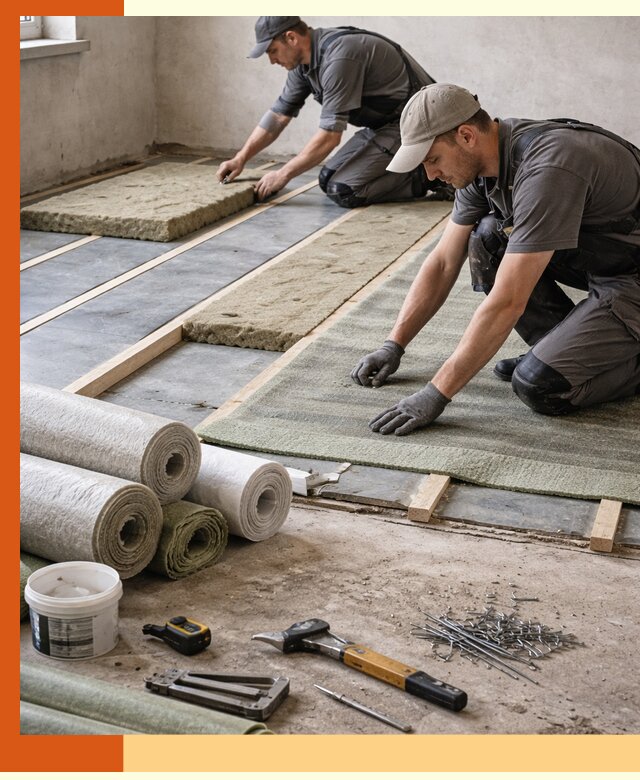 Шумоизоляция пола в Ржеве — профессиональная звукоизоляция помещений