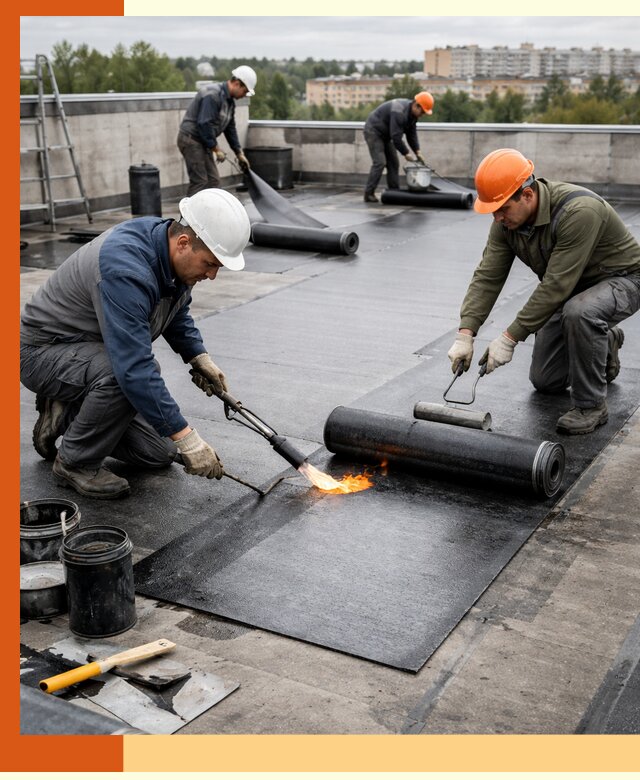 Профессиональная гидроизоляция плоской кровли в Ржеве