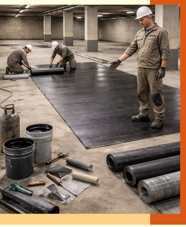 Гидроизоляция паркинга в Ржеве от 1233 руб/м² — профессиональная защита | ТепломастерРжв