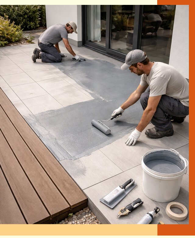 Гидроизоляция террасы в Ржеве под ключ от 7709 руб./м² | ТепломастерРжв