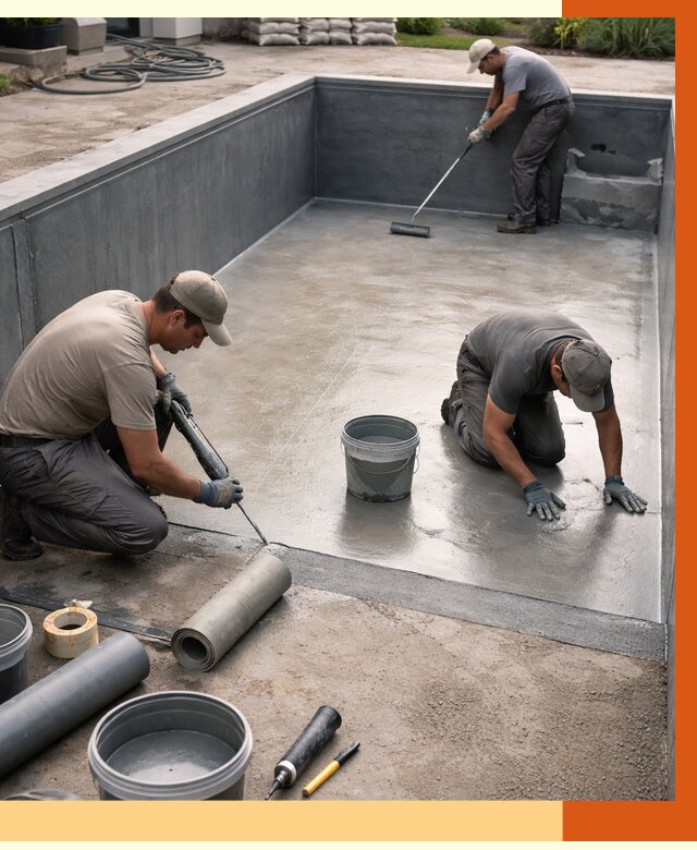 Профессиональная гидроизоляция бассейна в Ржеве от 6681 руб. за м2 | ТепломастерРжв