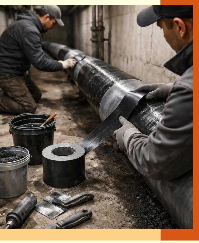 Гидроизоляция труб в Ржеве от 2570 руб. — профессиональная герметизация | ТепломастерРжв