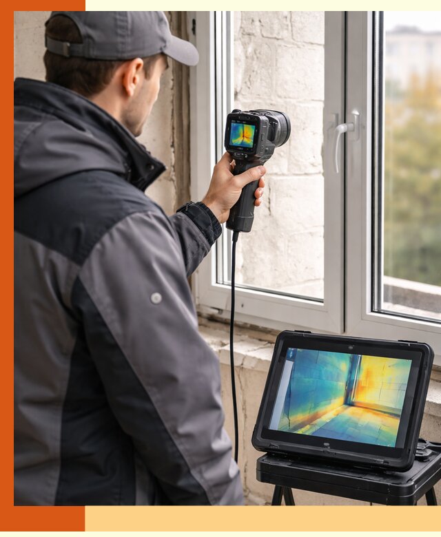 Тепловизионное обследование дома в Ржеве для выявления утечек тепла
